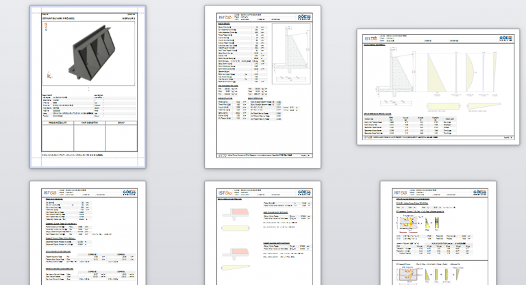 istCAD Nervür Hesap Raporu
