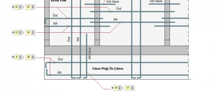 istCAD Nervür Donatı Formu – 3